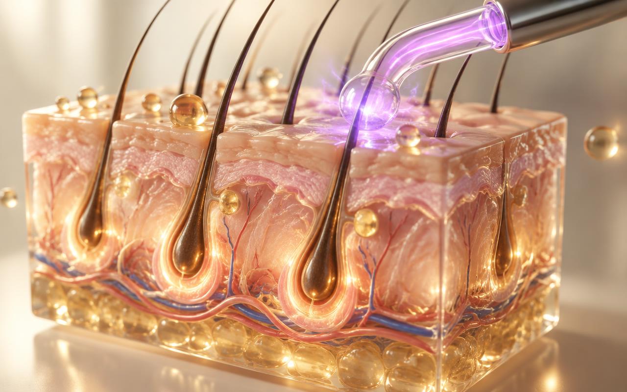 Moving illustration of how Clarifying Skin Treatment works under the skin